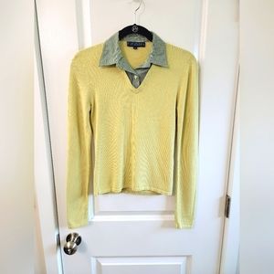 J. McLaughlin Mock Layer Buttonup Top